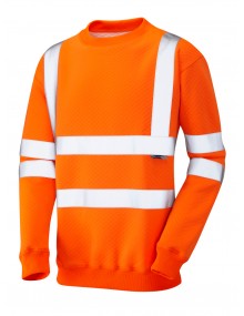 Leo SS05 Winkleigh Crew Neck Sweatshirt – Orange Clothing
